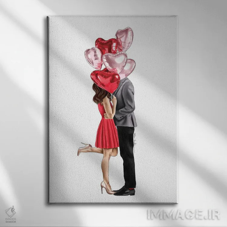 تابلو دکوراتیو پشت بادکنک ها II اثر الزا فوچه - نمای روبهرو روی دیوار