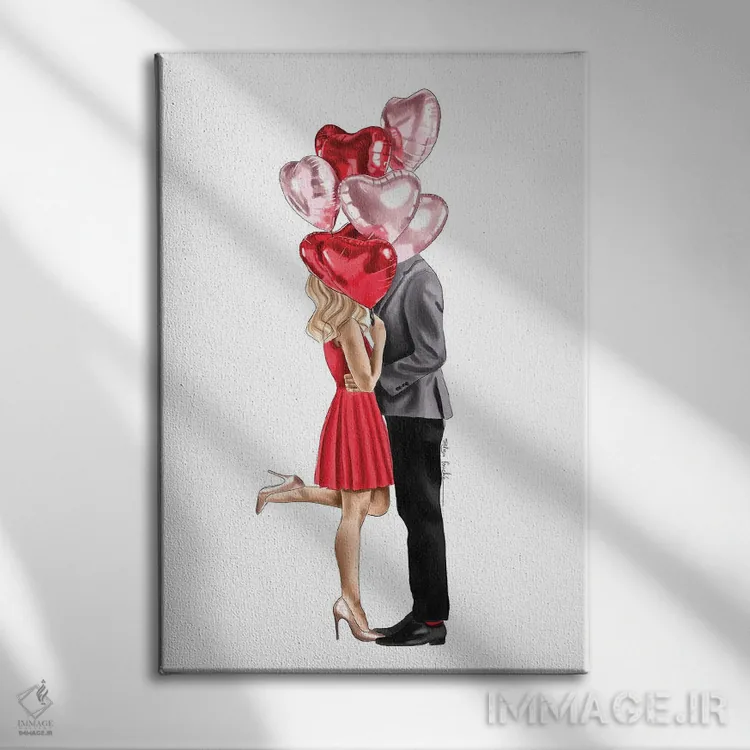 تابلو دکوراتیو پشت بادکنک ها I اثر الزا فوچه - نمای روبهرو روی دیوار
