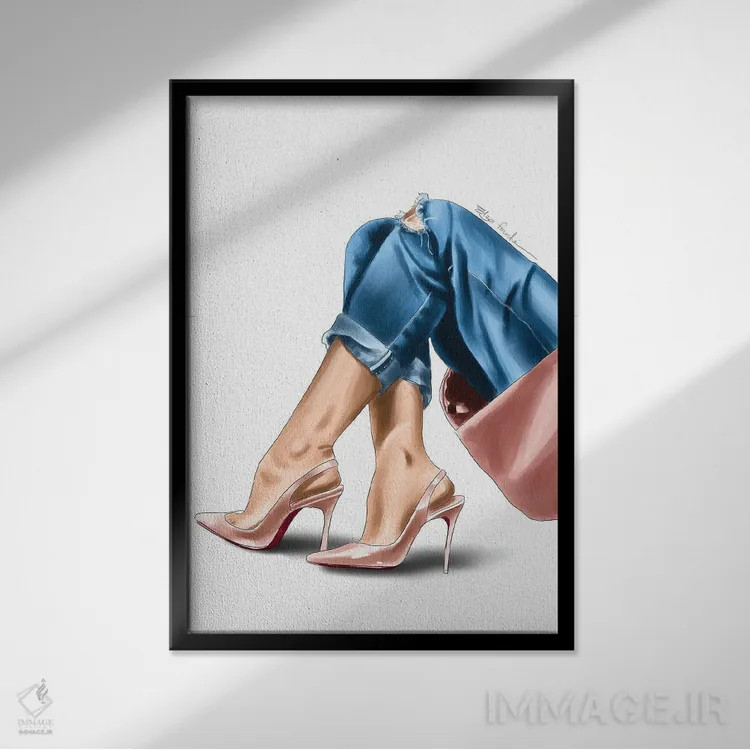 تابلو دکوراتیو فرانچسکا اثر الزا فوچه - نمای قابدار مشکی