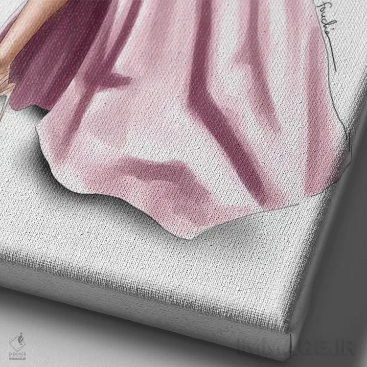 تابلو دکوراتیو به زیبایی مجرد II اثر الزا فوچه - نمای نزدیک بافت بوم