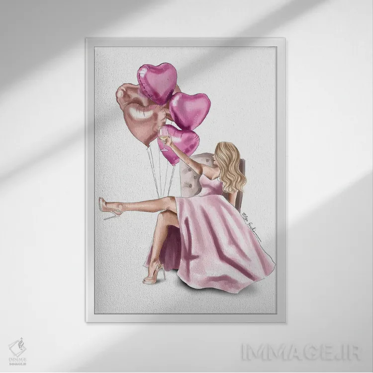 تابلو دکوراتیو به زیبایی مجرد II اثر الزا فوچه - نمای قابدار سفید