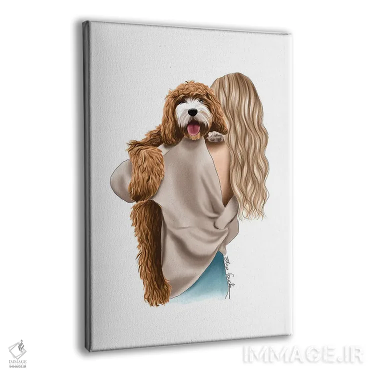 تابلو دکوراتیو نوازش دودل اثر الزا فوچه - نمای پرسپکتیو محصول