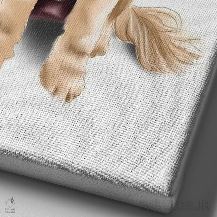 تابلو دکوراتیو اسپودل اثر الزا فوچه - نمای نزدیک بافت بوم