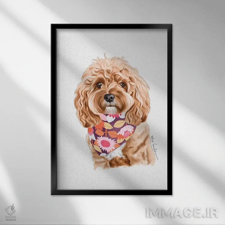 تابلو دکوراتیو کاودل اثر الزا فوچه - نمای قابدار مشکی