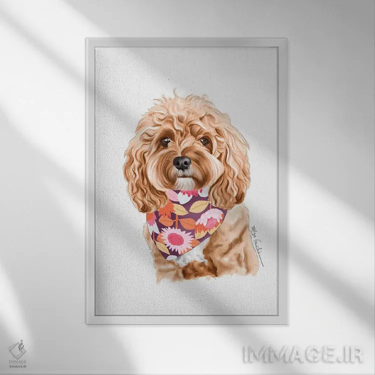 تابلو دکوراتیو کاودل اثر الزا فوچه - نمای قابدار سفید