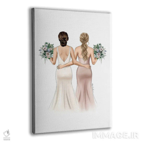 تابلو دکوراتیو آماده مراسم عروسی اثر الزا فوچه - نمای پرسپکتیو محصول