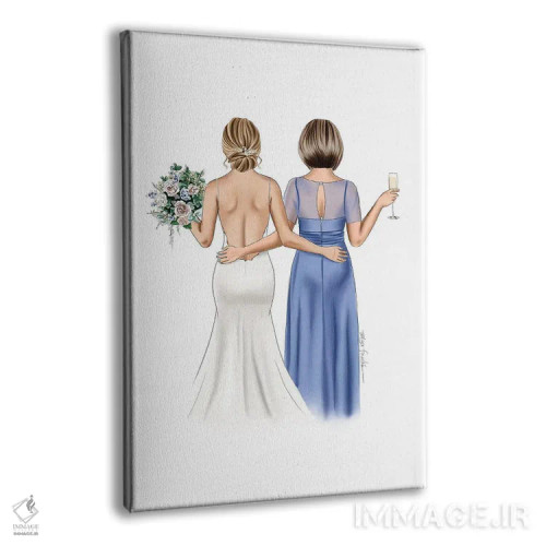 تابلو دکوراتیو عروس و مادر اثر الزا فوچه - نمای پرسپکتیو محصول