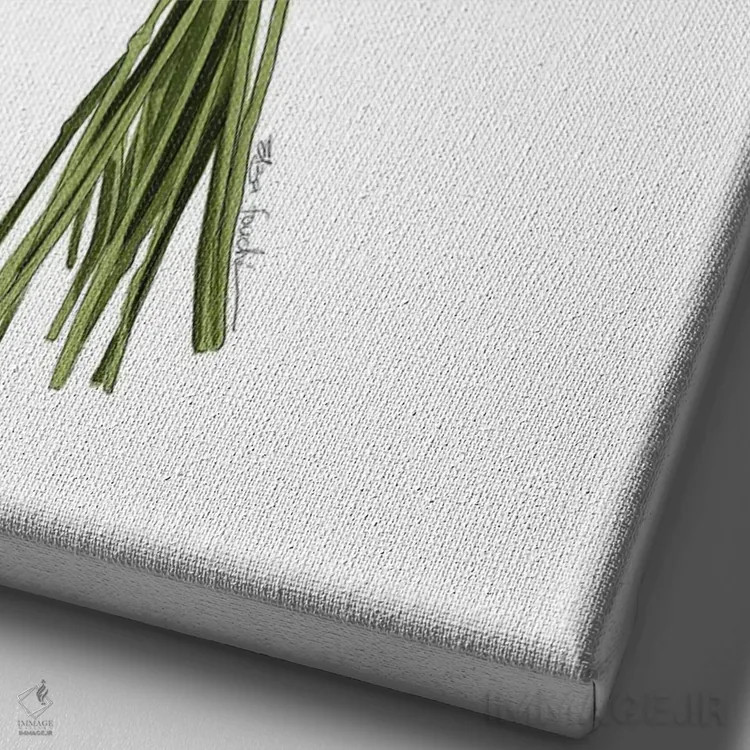 تابلو دکوراتیو دسته گل بنفش اثر الزا فوچه - نمای نزدیک بافت بوم