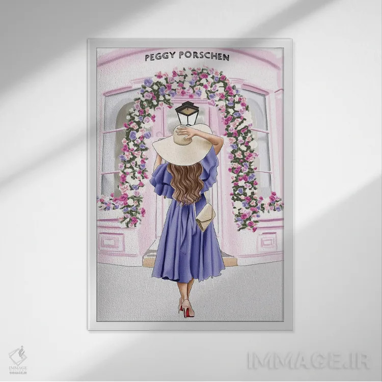 تابلو دکوراتیو رویای بهاری اثر الزا فوچه - نمای قابدار سفید