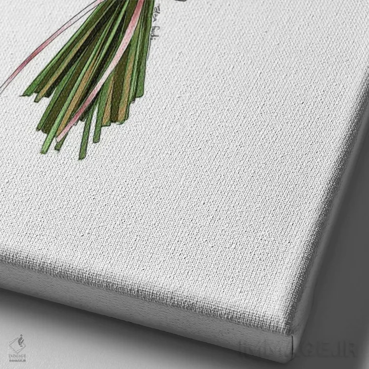 تابلو دکوراتیو دسته گل صورتی اثر الزا فوچه - نمای نزدیک بافت بوم