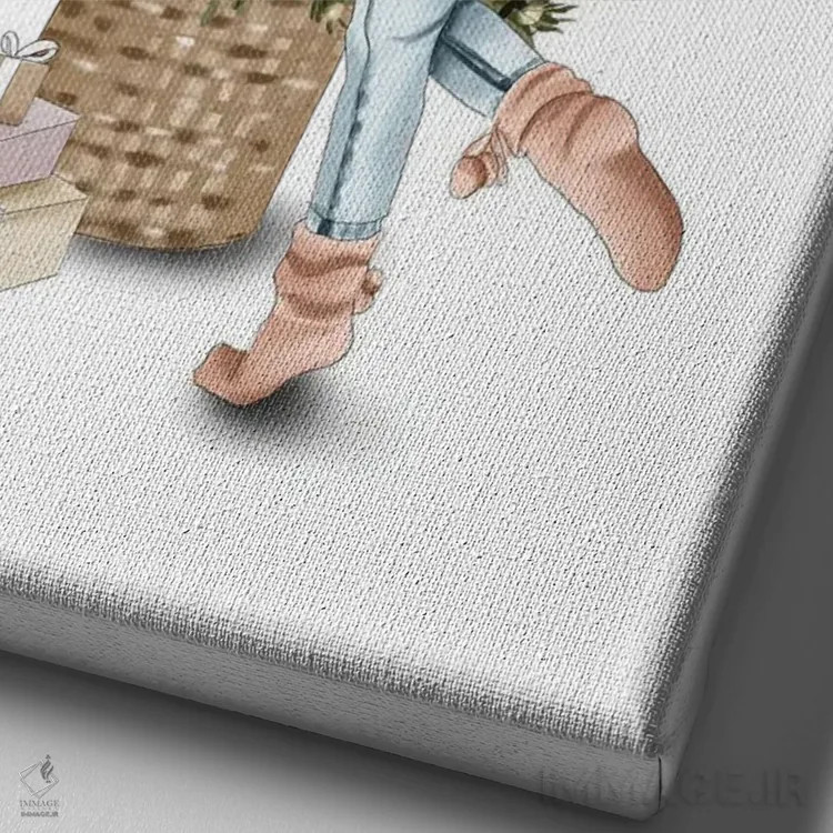 تابلو دکوراتیو تزیین درخت اثر الزا فوچه - نمای نزدیک بافت بوم