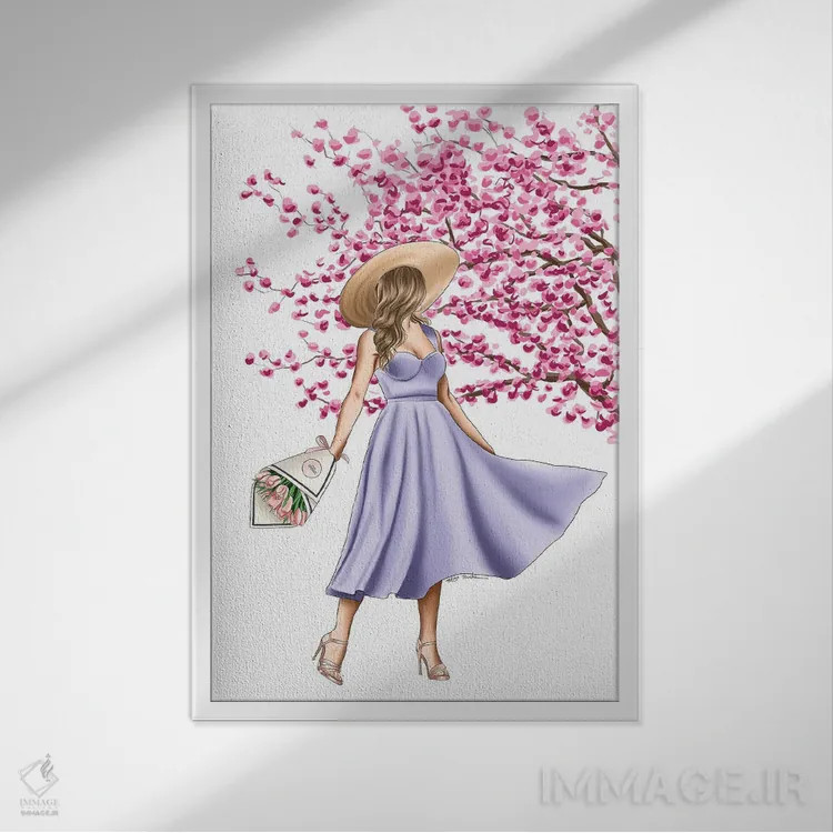 تابلو دکوراتیو روز بی نقص اثر الزا فوچه - نمای قابدار سفید