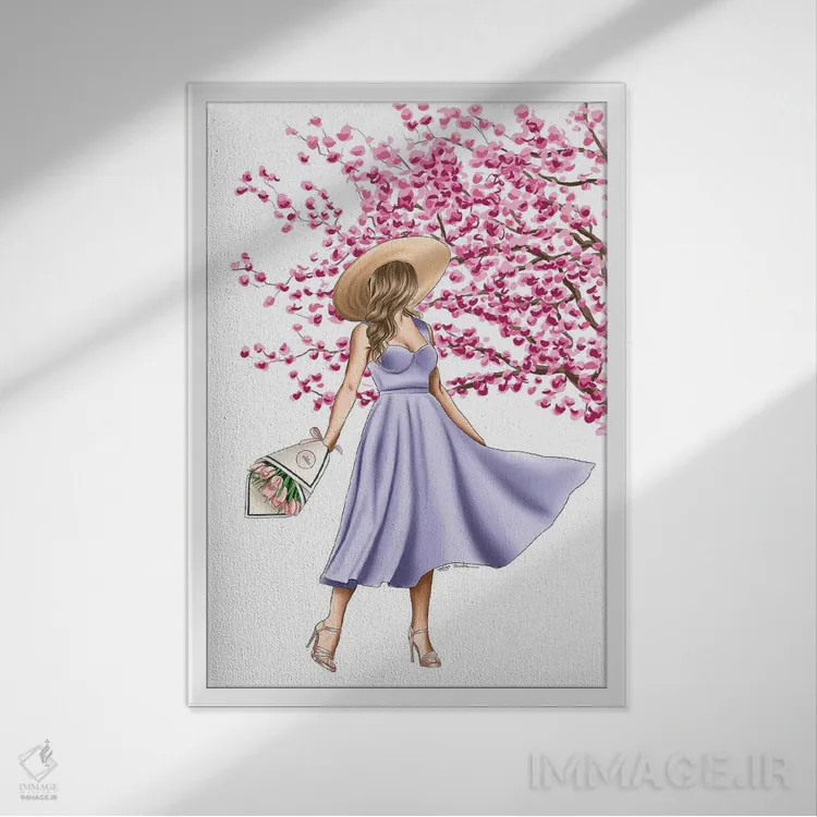 تابلو دکوراتیو روز عالی در بیرون اثر الزا فوچه - نمای قابدار سفید