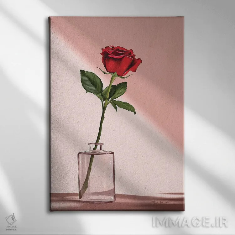 تابلو دکوراتیو رز اثر الزا فوچه - نمای روبهرو روی دیوار