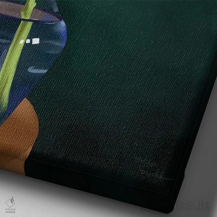 تابلو دکوراتیو هورتانسیا اثر الزا فوچه - نمای نزدیک بافت بوم