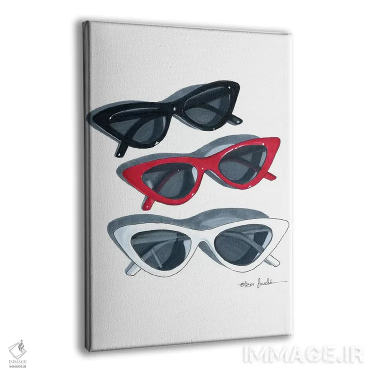 تابلو دکوراتیو عینک آفتابی اثر الزا فوچه - نمای پرسپکتیو محصول