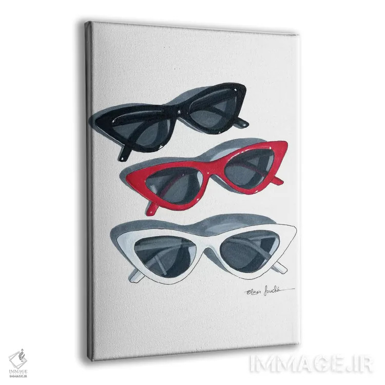 تابلو دکوراتیو عینک آفتابی اثر الزا فوچه - نمای پرسپکتیو محصول