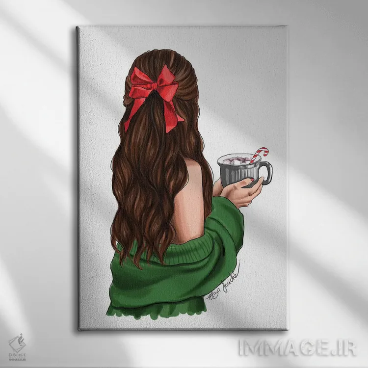 تابلو دکوراتیو هات چاکلت اثر الزا فوچه - نمای روبهرو روی دیوار