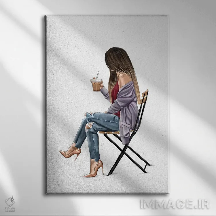 تابلو دکوراتیو قهوه یخ زده اثر الزا فوچه - نمای روبهرو روی دیوار