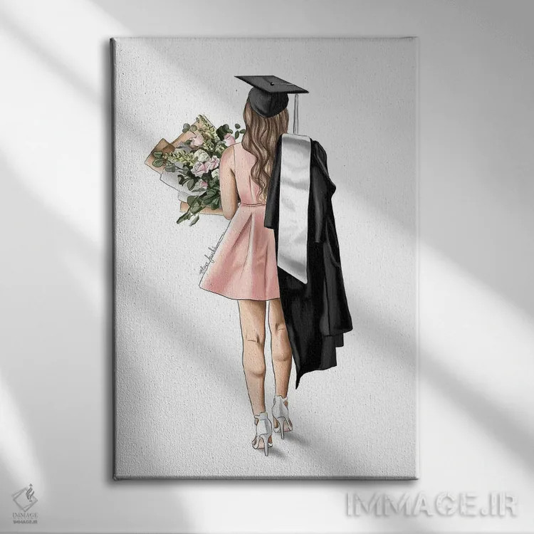 تابلو دکوراتیو فارغ التحصیل اثر الزا فوچه - نمای روبهرو روی دیوار