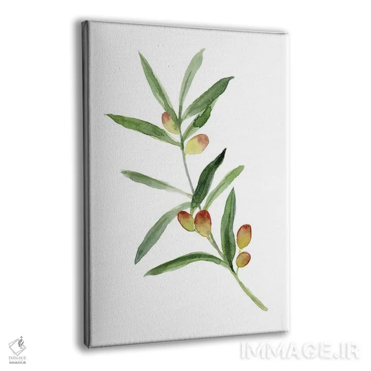 تابلو دکوراتیو شاخه زیتون شیرین ۱ اثر اما کارولین - نمای پرسپکتیو محصول