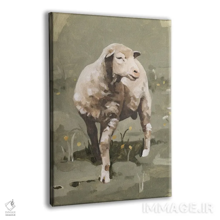 تابلو دکوراتیو گوسفندان بهاری ۱ اثر اما کارولین - نمای پرسپکتیو محصول