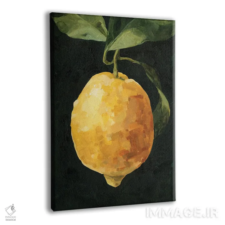 تابلو دکوراتیو لیمو ترش تیره ۱ اثر اما کارولین - نمای پرسپکتیو محصول