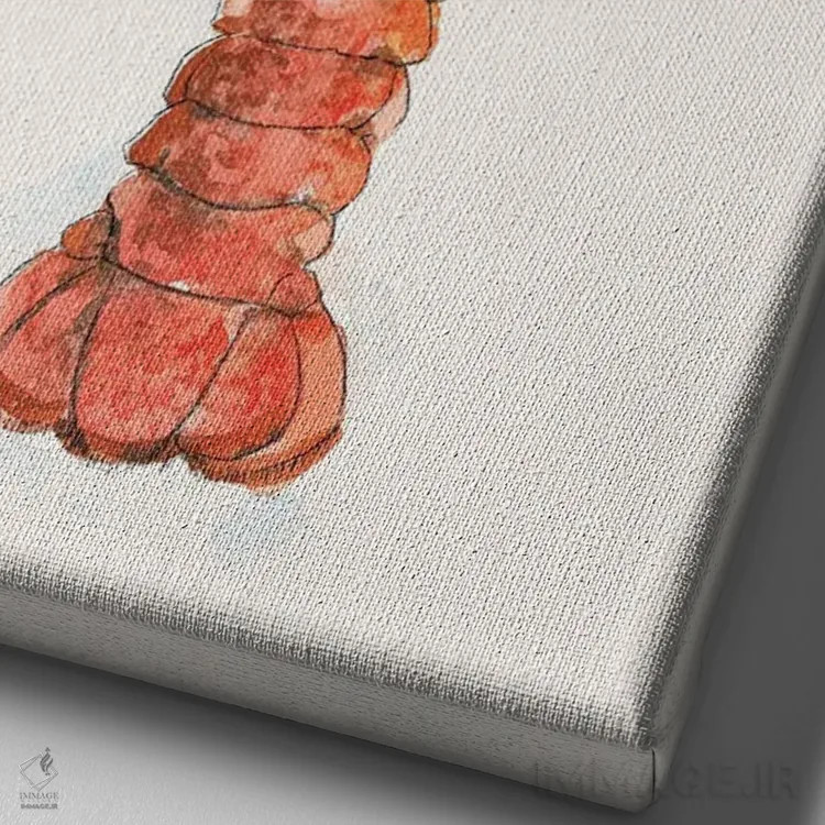 تابلو دکوراتیو خرچنگ شور ۲ اثر اما کارولین - نمای نزدیک بافت بوم