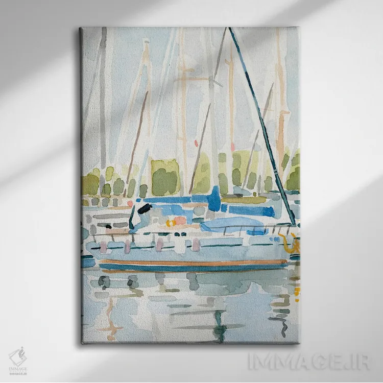 تابلو دکوراتیو کنار خلیج ۲ اثر اما کارولین - نمای روبهرو روی دیوار