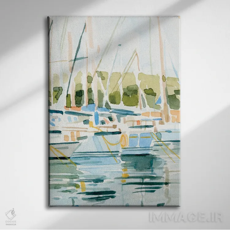 تابلو دکوراتیو کنار خلیج ۱ اثر اما کارولین - نمای روبهرو روی دیوار