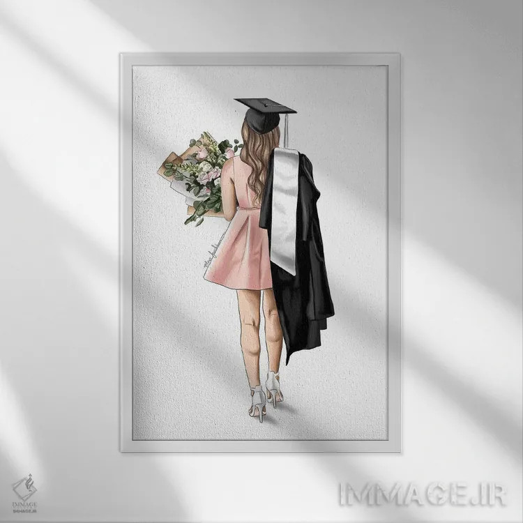 تابلو دکوراتیو فارغ التحصیل اثر الزا فوچه - نمای قابدار سفید