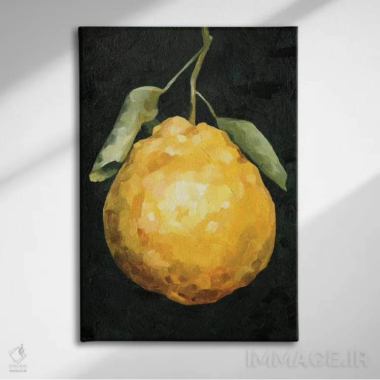 تابلو دکوراتیو لیمو ترش تیره ۲ اثر اما کارولین - نمای روبهرو روی دیوار
