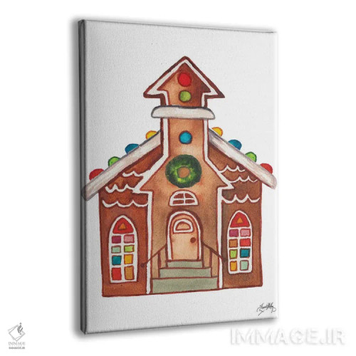 تابلو دکوراتیو خانه آب نبات و نان زنجبیلی ۲ اثر الیزابت مدلی - نمای پرسپکتیو محصول