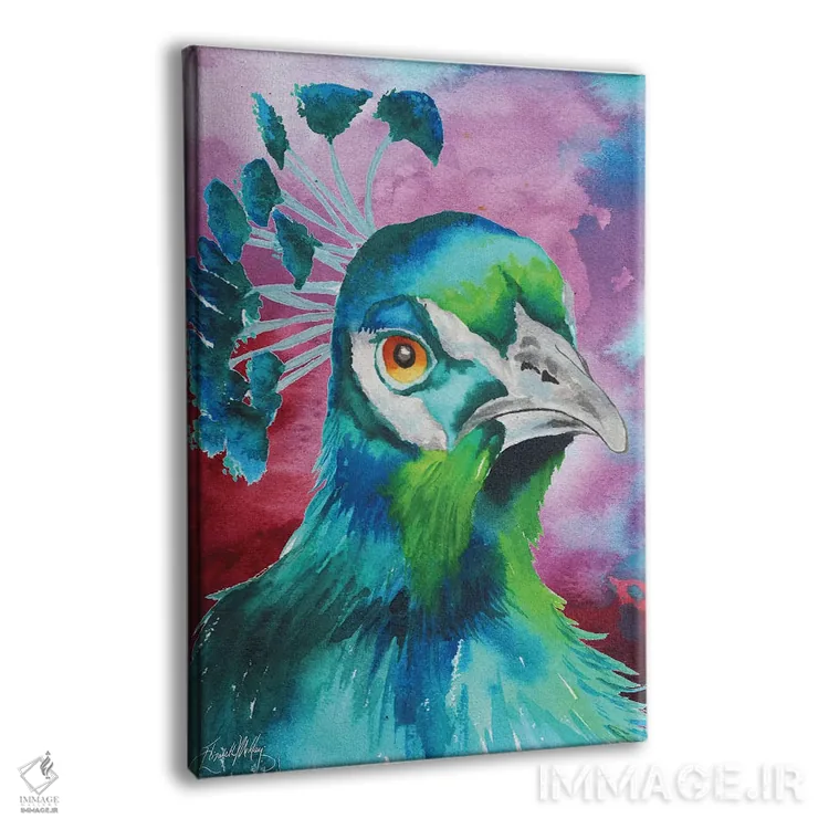 تابلو دکوراتیو طاووس های هم پر اثر الیزابت مدلی - نمای پرسپکتیو محصول