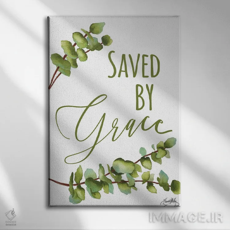 تابلو مدرن نجات یافته با لطف اثر الیزابت مدلی - نمای روبهرو روی دیوار