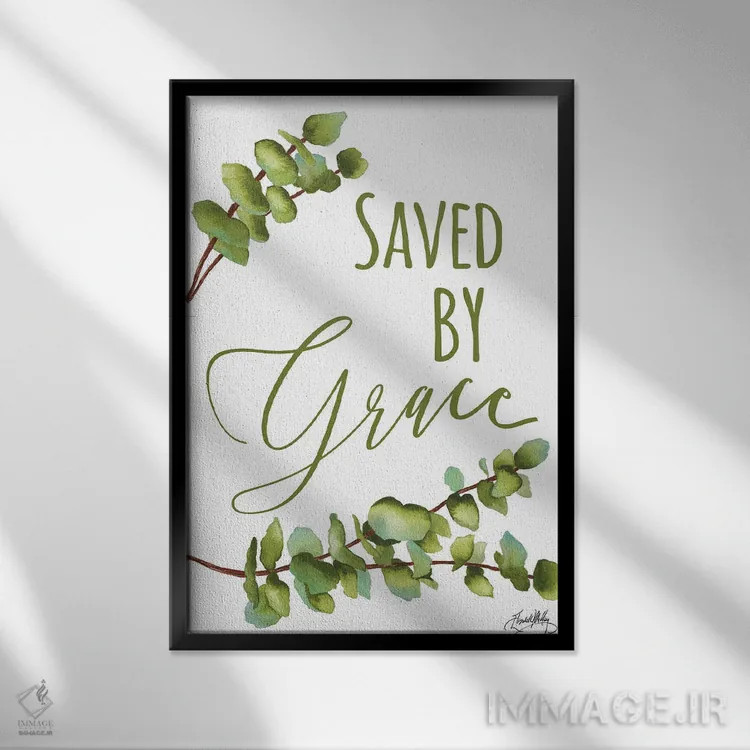 تابلو مدرن نجات یافته با لطف اثر الیزابت مدلی - نمای قابدار مشکی