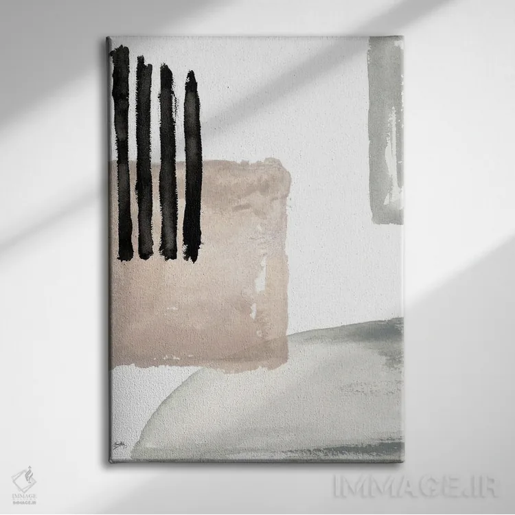 تابلو مینیمال جای دیگر ۳ اثر الیزابت مدلی - نمای روبهرو روی دیوار