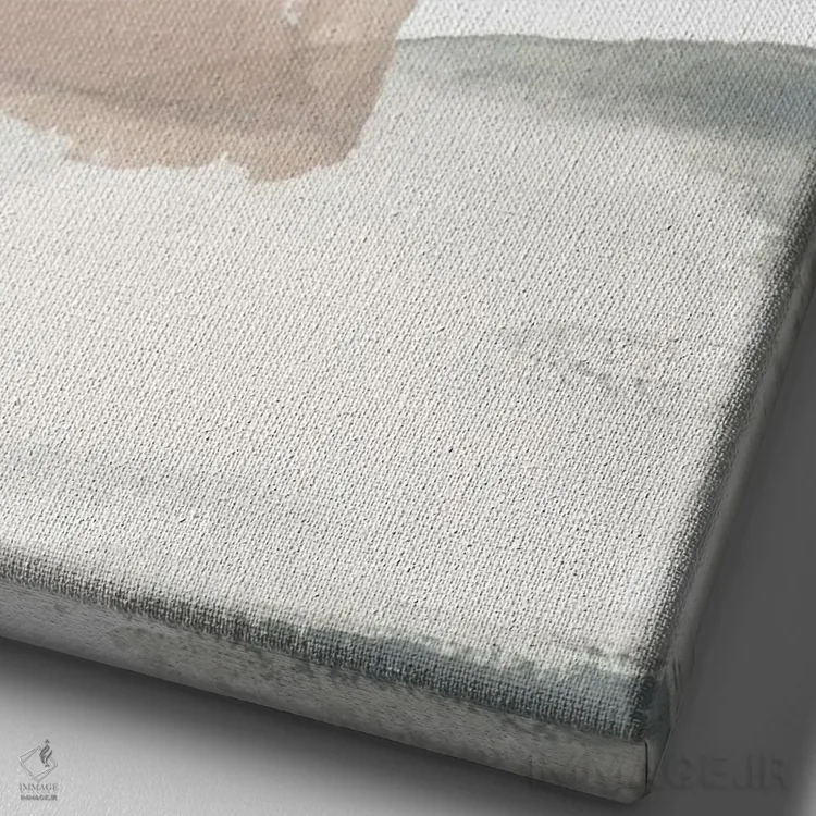 تابلو مینیمال جای دیگر ۳ اثر الیزابت مدلی - نمای نزدیک بافت بوم