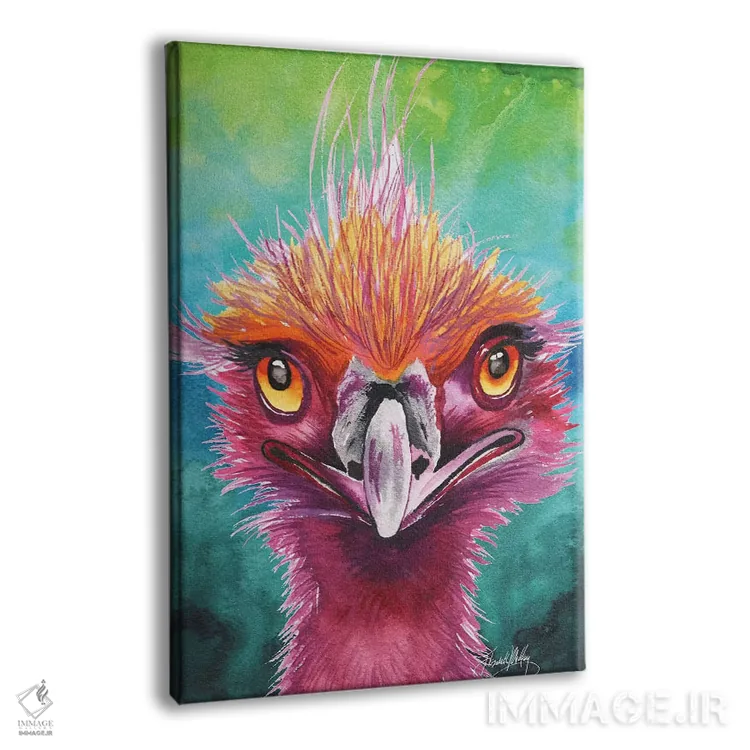 تابلو دکوراتیو شترمرغ های هم پر اثر الیزابت مدلی - نمای پرسپکتیو محصول