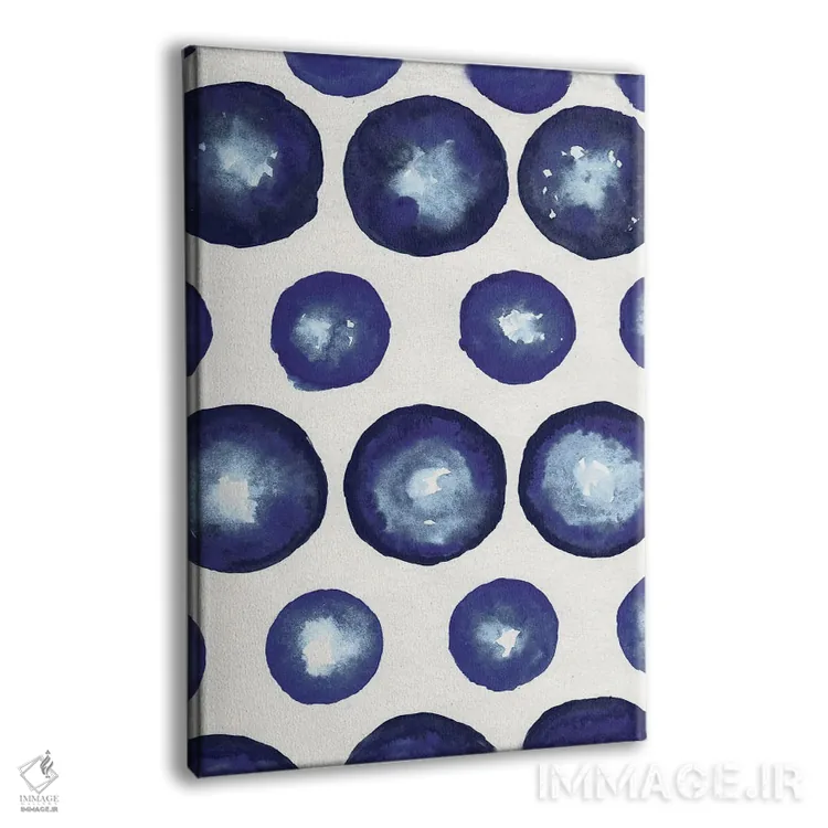 تابلو دکوراتیو نقطه های شیبوری اثر الیزابت مدلی - نمای پرسپکتیو محصول
