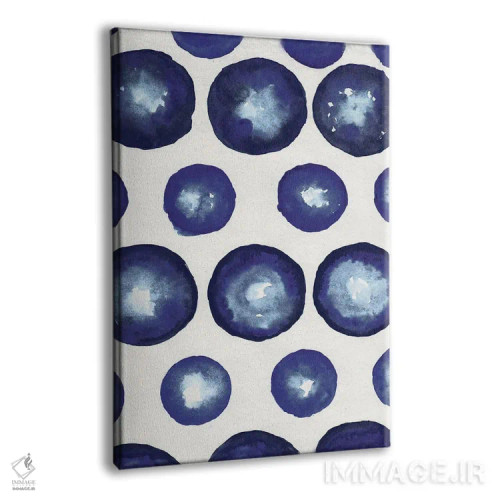 تابلو دکوراتیو نقطه های شیبوری اثر الیزابت مدلی - نمای پرسپکتیو محصول