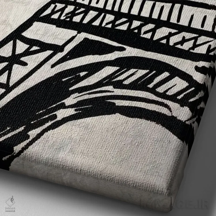 تابلو دکوراتیو پاریس ایفل اثر الیزابت مدلی - نمای نزدیک بافت بوم