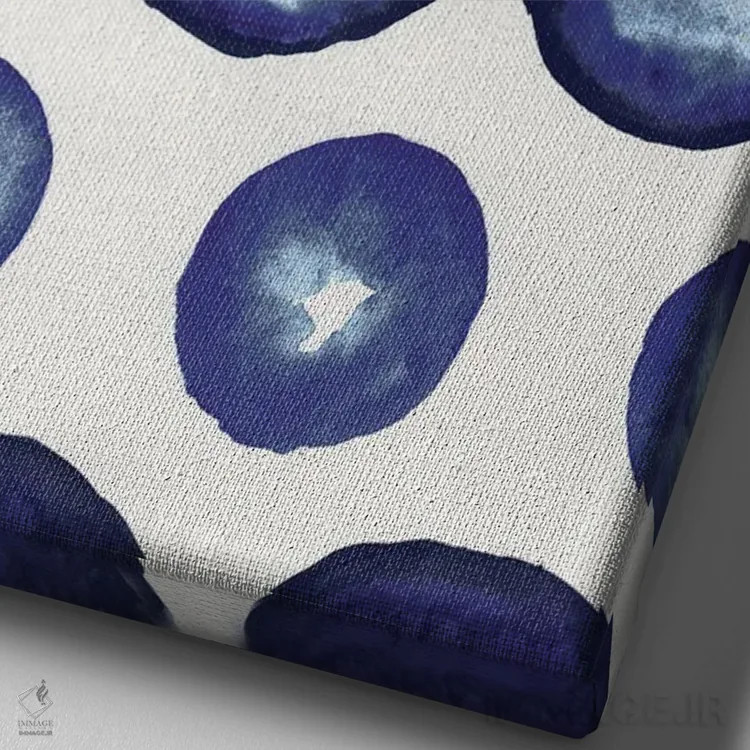 تابلو دکوراتیو نقطه های شیبوری اثر الیزابت مدلی - نمای نزدیک بافت بوم