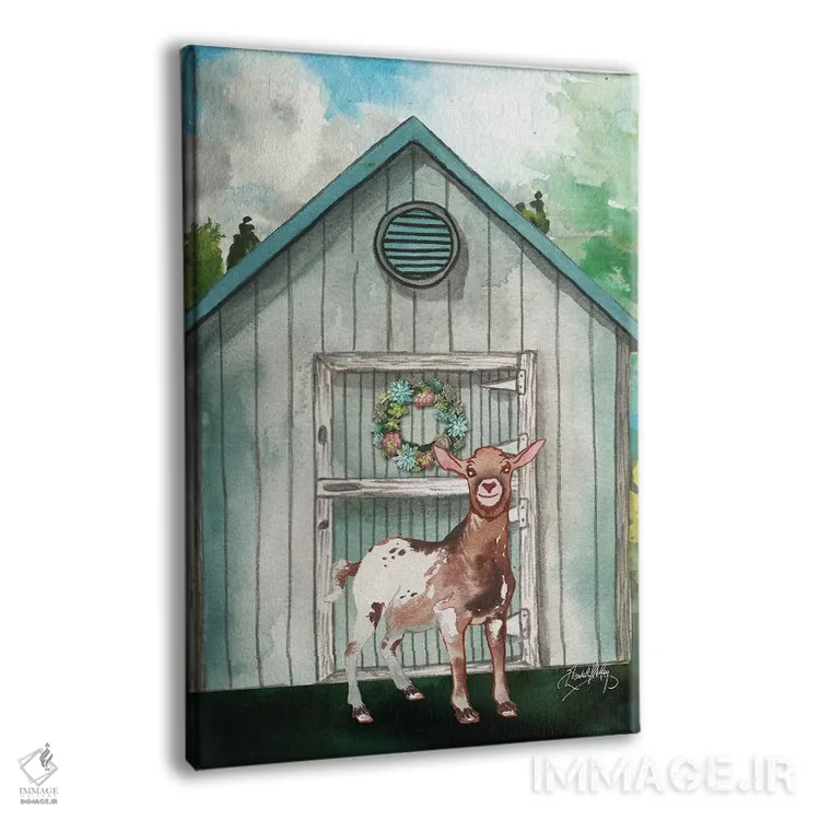 تابلو دکوراتیو آغل بز I اثر الیزابت مدلی - نمای پرسپکتیو محصول