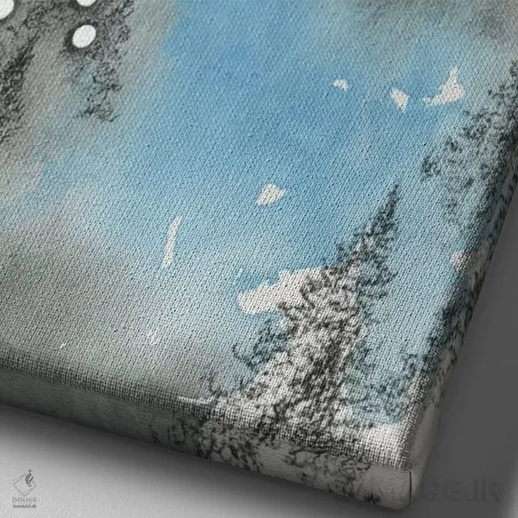 تابلو مینیمال قوس اثر امیلی ماگون - نمای نزدیک بافت بوم