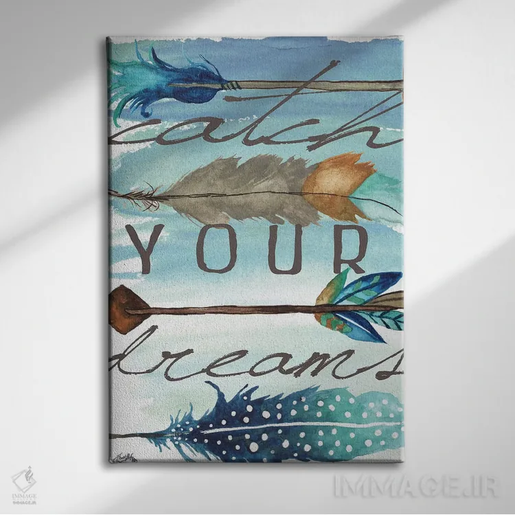 تابلو دکوراتیو رویاهایت را شکار کن اثر الیزابت مدلی - نمای روبهرو روی دیوار