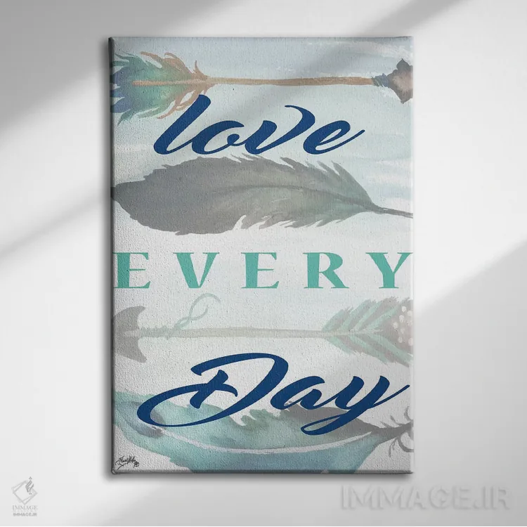 تابلو دکوراتیو الهام بخش شماره دو اثر الیزابت مدلی - نمای روبهرو روی دیوار