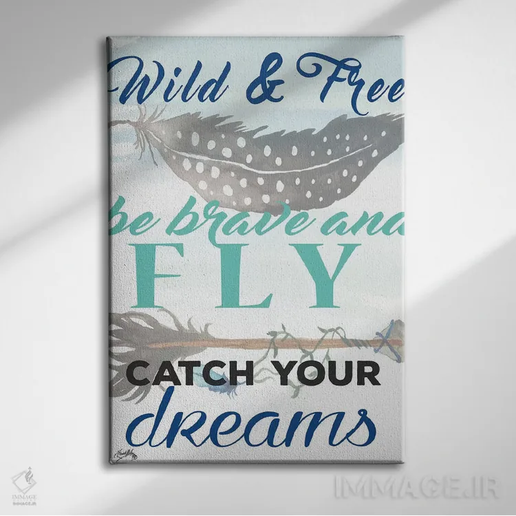 تابلو دکوراتیو الهام بخش شماره سه اثر الیزابت مدلی - نمای روبهرو روی دیوار