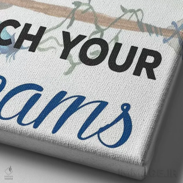 تابلو دکوراتیو الهام بخش شماره سه اثر الیزابت مدلی - نمای نزدیک بافت بوم