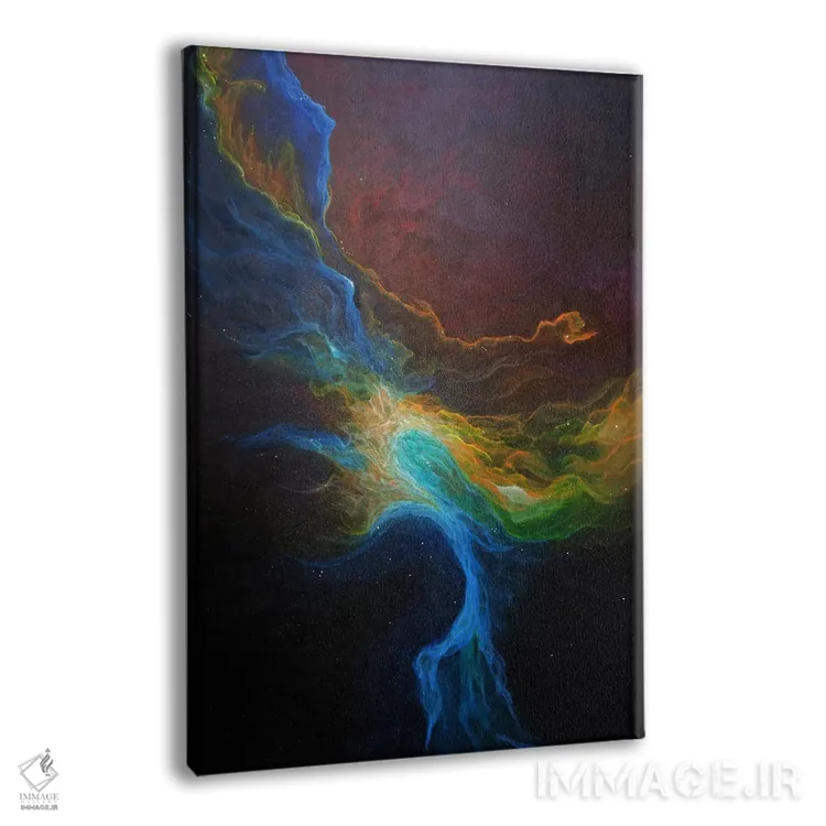 تابلو انتزاعی سحابی شش اثر امیلی ماگون - نمای پرسپکتیو محصول